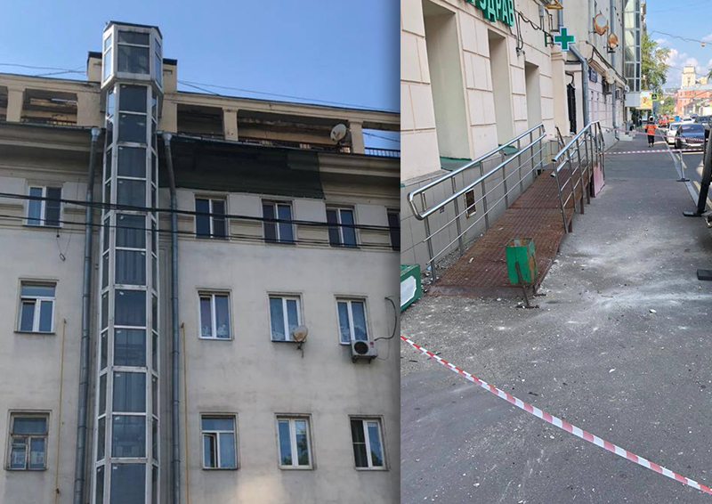 Прокуратура проводит проверку по факту обрушения фасада жилого дома в центре Москвы